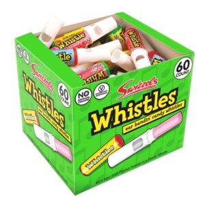 Swizzels UK Whistles Candy Sticks Lollipop 60ct